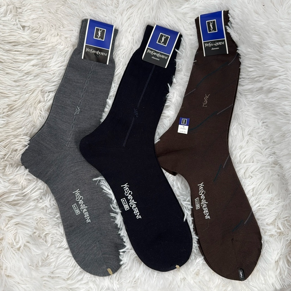 Bundle of 3 Yves Saint Laurent men’s socks